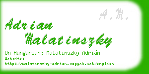 adrian malatinszky business card