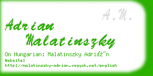 adrian malatinszky business card